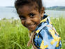 Portrait of young girl atop Milman Hill.