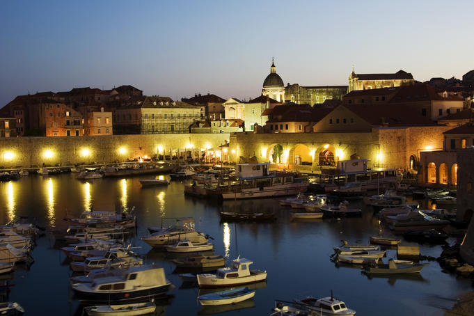 Old Harbour at dusk.