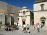 St Saviour Church and Onofrio Fountain with old city wall behind.