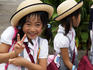 School girl posing for the camera.