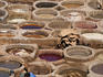Dyeing pits at Chouara leather tannery.