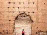 Tourists at the ruins of Palais el-Badi.