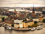 Overlooking Gamla Stan, the old city of Stockholm, from City Hall Tower.