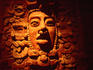 Stone relief detail of the Mayan rain god Chac in the Maya room of Museo Nacional de Antropologia