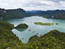 Floating settlements of fishing huts on water.