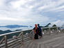 Couple standing on viewing platform at Gunung Mat Cincang.