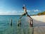Man jumping, Roatán