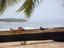 Taking a break on the beach.