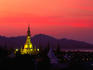Shwesandaw Pagoda illuminated at dusk. (Please credit photographer as Daniel Young.)