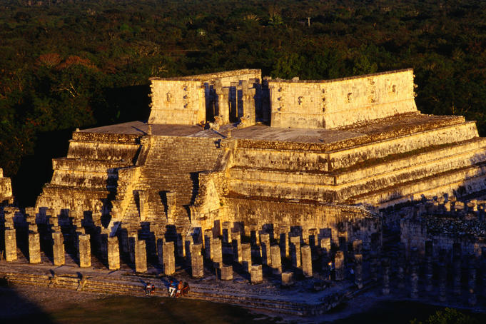 Group of the Thousand Columns comprises of the Temple of the Warriors, Temple of Chac-Mool and Sweat House, the site gets its name from the forest of pillars out the front - Chichen Itza, Yucatan