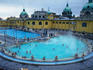 Three outdoor naturally heated pools and several indoor pools at Szechenyi Baths.