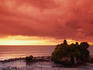 Tanah Lot, sea temple, at sunset.