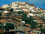 Shanty houses on the outskirts of town.