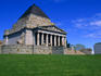 Oblique view of the Shrine of Remembrance, Melbourne.