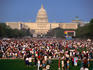 Thousands of people at Washington Mall for the NAMES Project AIDS Memorial Quilt.