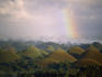 Rainbow over the Chocolate Hills.
