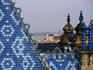 Zsolnay tiles on the roof of the Geological Institute of Budapest.