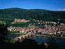 Neckar Bridge, Alstadt, Heidleberg Castle and city.