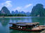 Wooden boats moored on the Li River at Xingping.