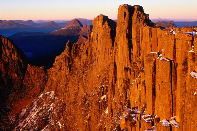 Dawn on Du Cane Range.