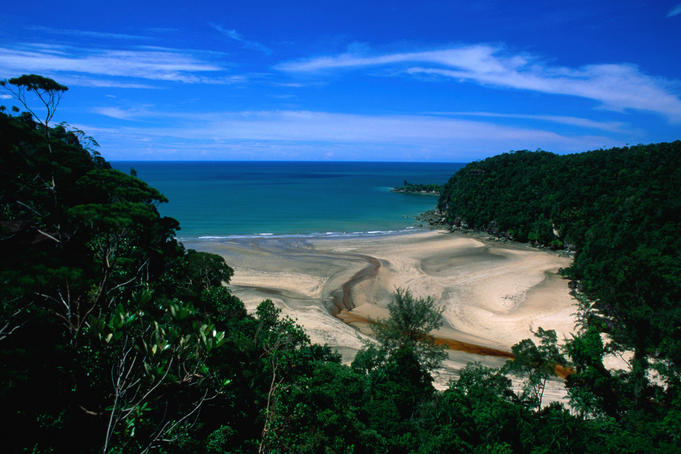 Walking tracks are throughout the Bako National Park, one walk takes you to the cove of Telok Pandan Besar