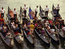 Venetian gondolas.