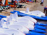Crowded beaches - Es Canar, Ibiza Island, Balearic Islands