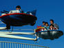 Young kids enjoy the rides at the Nagoya Zoo.