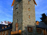 The clock tower of Bariloche's city hall, in the Patagonia region of Argentina