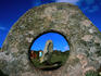 Near the town of Morvah is the prehistoric site, Men-an-tol, the stones here are about 3000 years old and were used as a tribal ritual structure, it is believed to be a very important Celtic fertility site, Cornwall, England