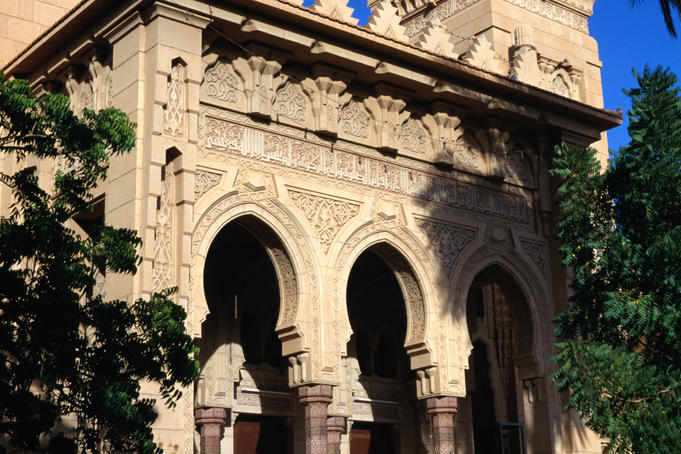 Exterior detail of Egyptian mosque.