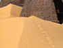 Meroe Pyramids in sand.