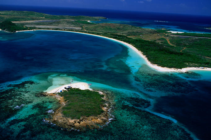 Aerial of the civilian camps of Puerto Rican protestors on US Navy Maneuver areas, the US Navy has mantained a strong presence on Vieques since 1948, having "grabbed" the land under the little known Act of Congress passed in 1942