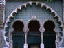 Traditional Moorish mosaics on a fountain in Sintra