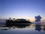 Dawn at Muri Lagoon, with a view towards Motu Taakoka.