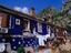A bright mural decorates the side of this mountain-side house in the historic town of Kotor.