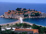 Sveti Stefan, once an island village now an expensive luxury hotel complex.