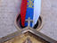 The Serbian flag hangs from the facade of St Nicholas' Church (1909) in the walled town.