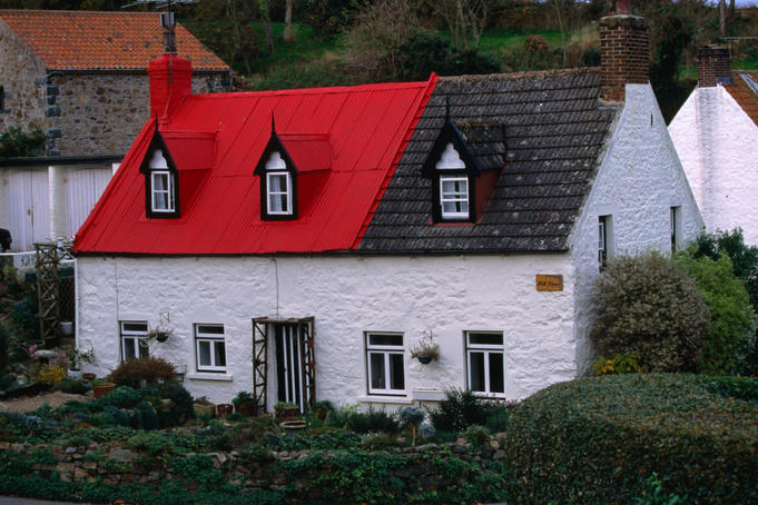 Quaint and colourful cottages, Geurnsey