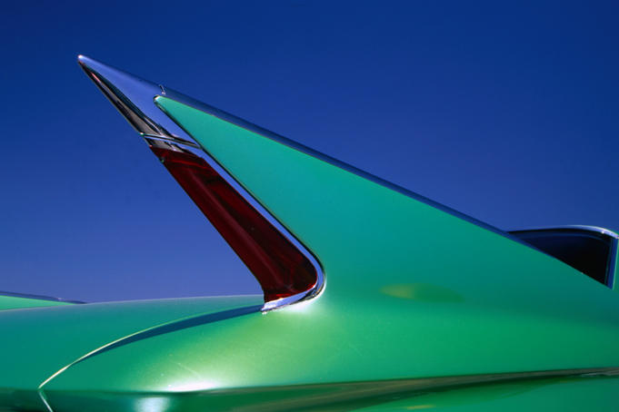 So sharp it could take an eye out, the rear fin of a '61 Cadillac