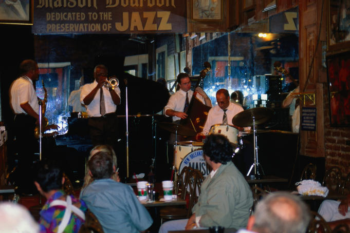 Dixieland band at Maison Bourbon on Bourbon Street, New Orleans