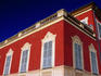 The colourful red-ochre walls of the 17th century Genoese Musee Matisse, Nice
