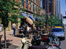 Motorbikes at historic Larimer Square.