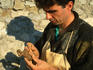Man making santon, or miniature statue.