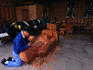 Totem pole carver at the Native Heritage Centre, Duncan, Vancouver Island