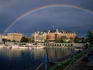 A rainbow colours the sky over the Empress Hotel in Victoria. The century old Empress Hotel is a tradition among honeymooners in the Northwest and serves an English High Tea that is not to be missed