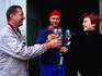 Winemakers having a drink together, Perierres.
