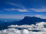 Mt Kinabalu above clouds.