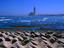 View across Atlantic ocean, Hassan II Mosque