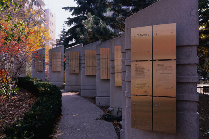 AIDS Memorial in Cawthra Square Park.